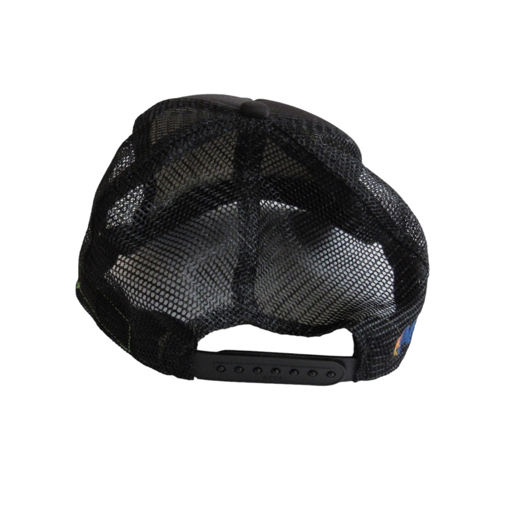 Aviator Nation Turn It Up Trucker Hat Bolt Black Mesh Adjustable Snapback Cap - Picture 3 of 8
